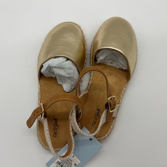 Kids Luna Jute Espardille Sandals Gold - Cat & Jack - Picture 5 of 6